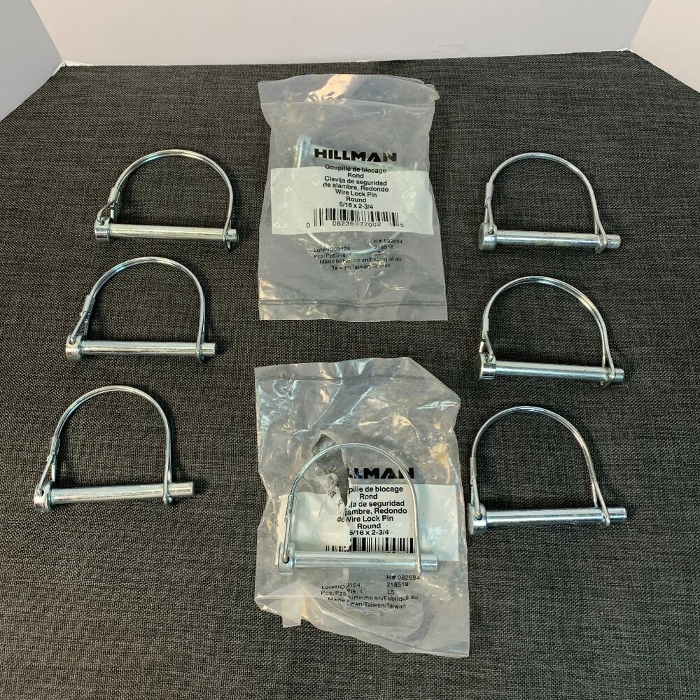 WIRE LOCK PIN ROUND HILLMAN 882694 5/16 x 2-3/4 ZINC-PLATED 2.75 Lot of 8